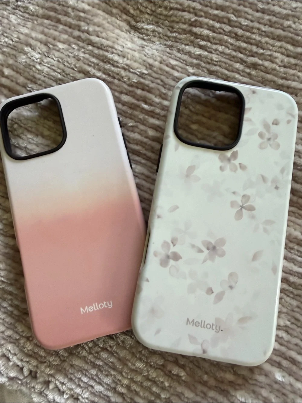 Melloty Pink Gradient & Floral Camera Case Set